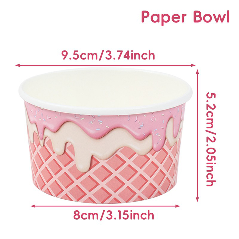 5-50pcs/Pack Paper Ice Cream C - Food Snacks For Kids Party 评论和价格
