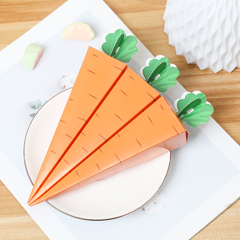 10Pcs Creative Carrot Paper Ca - Food Snacks For Kids Party 评论和价格