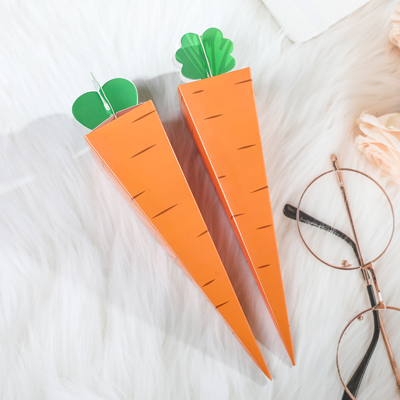 10Pcs Creative Carrot Paper Ca - Food Snacks For Kids Party 评论和价格