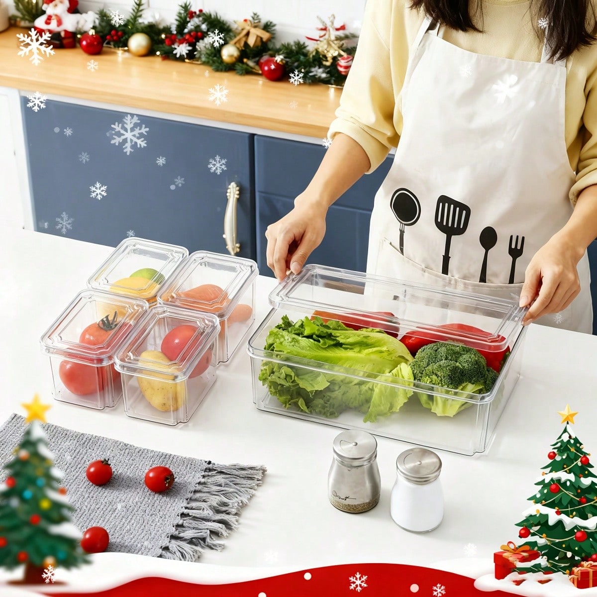 7/14 Pack Stackable Fridge Org - Food Snacks Gifts 评论和价格