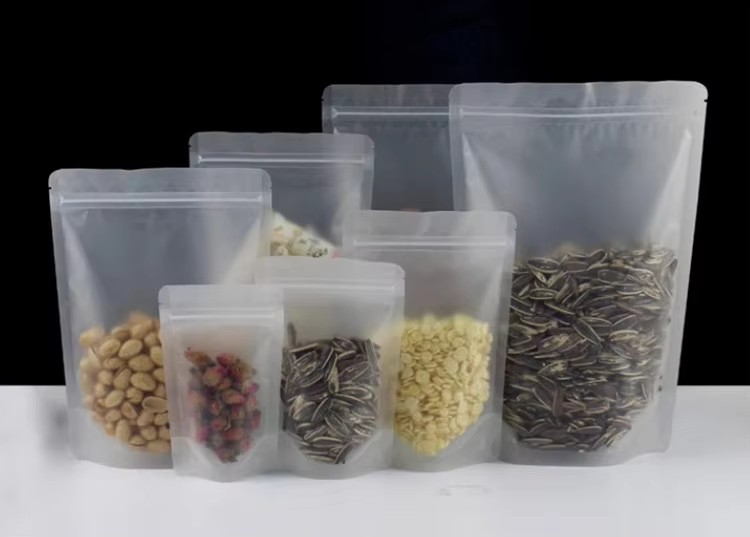 Stand Up Frosted Ziplock Bags  - Logo Food Snack 评论和价格
