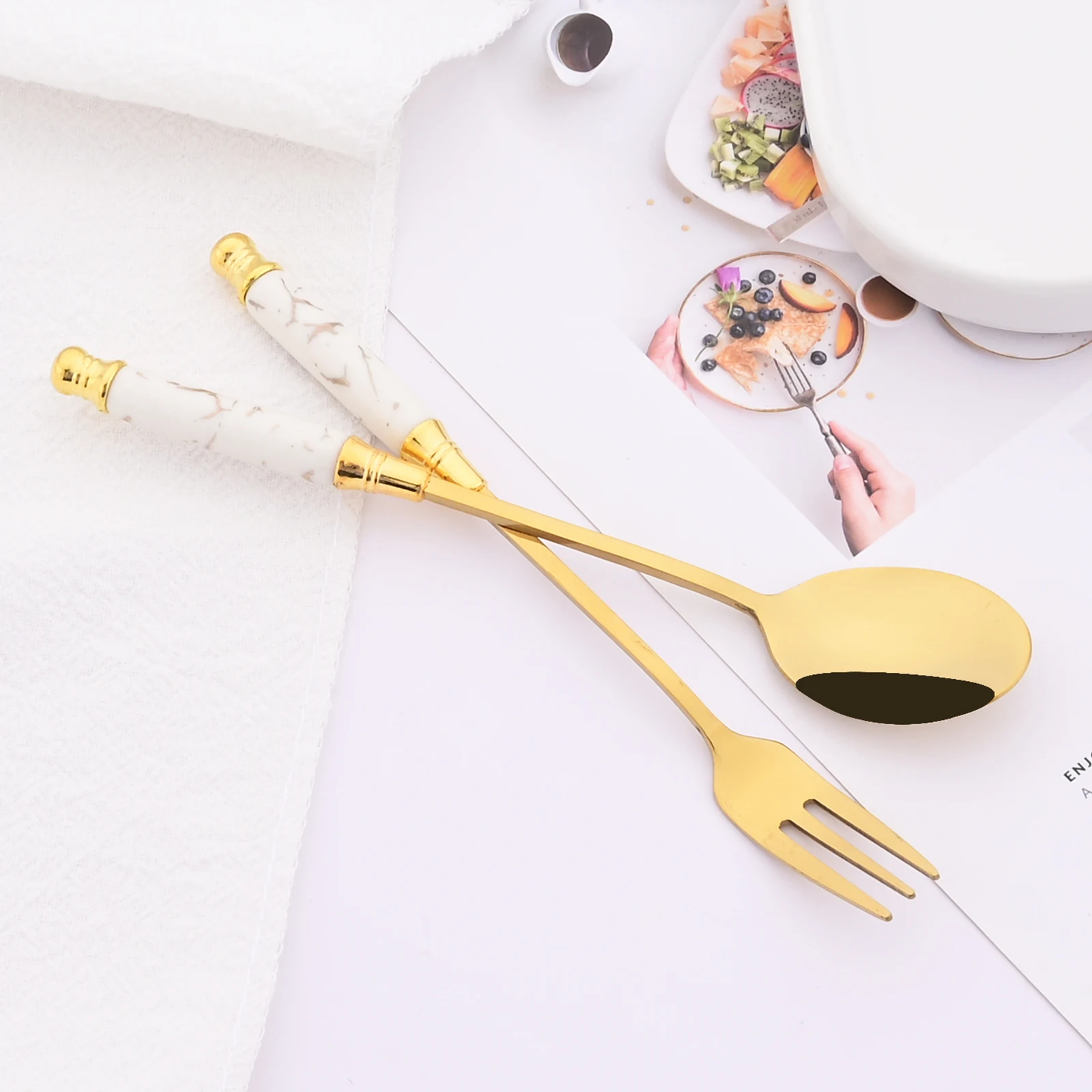 12Pcs Creative Dessert Spoon F - Food Snacks That Are Green 评论和价格
