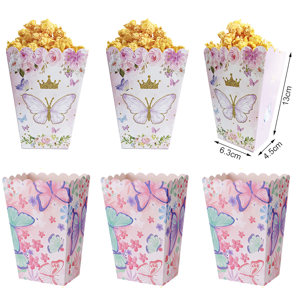 6/12/24/30pcs Butterfly Popcor - Food Snacks For Kids 评论和价格