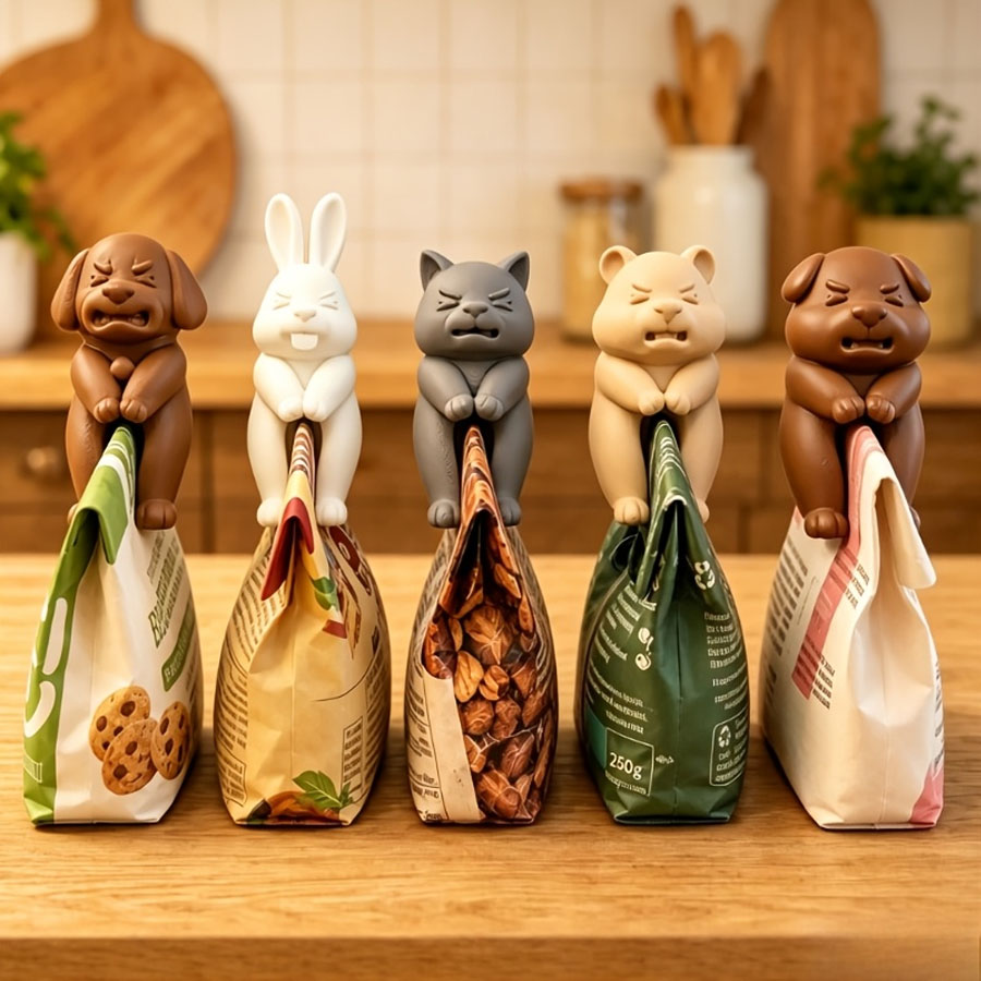 3D Animal Snack Bag Clips 1/5  - Food Snacks Gifts 评论和价格