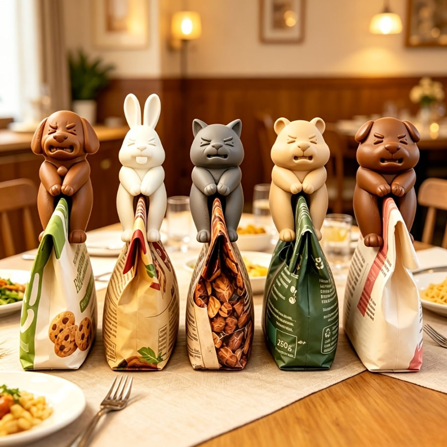 3D Animal Snack Bag Clips 1/5  - Food Snacks Gifts 评论和价格