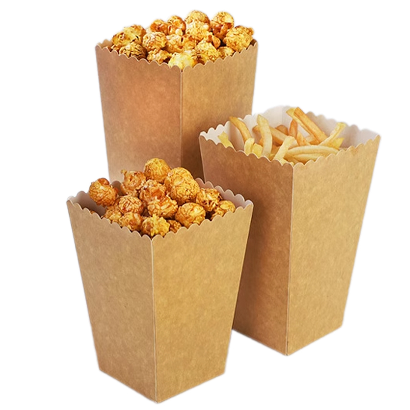 24pcs/lot Kraft Paper Popcorn  - Food Snacks For Kids Party 评论和价格