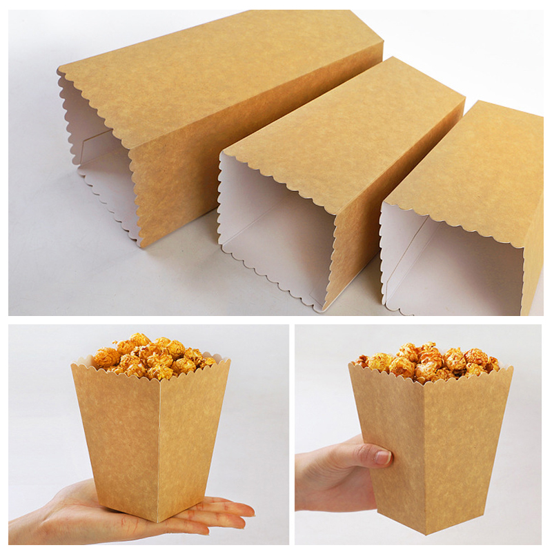 24pcs/lot Kraft Paper Popcorn  - Food Snacks For Kids Party 评论和价格