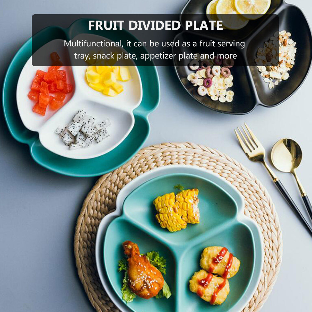 1Pcs Ceramic Divided Serving P - Food And Snacks For Picnic 评论和价格