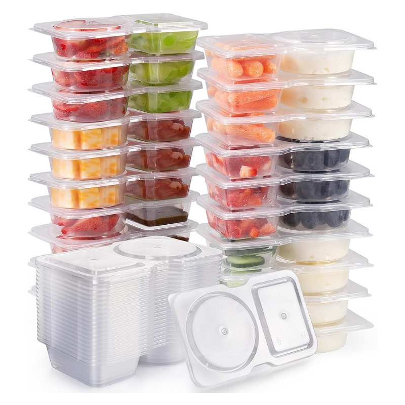 5/10/20/40PCS Double Compartme - Food And Snacks For Picnic 评论和价格