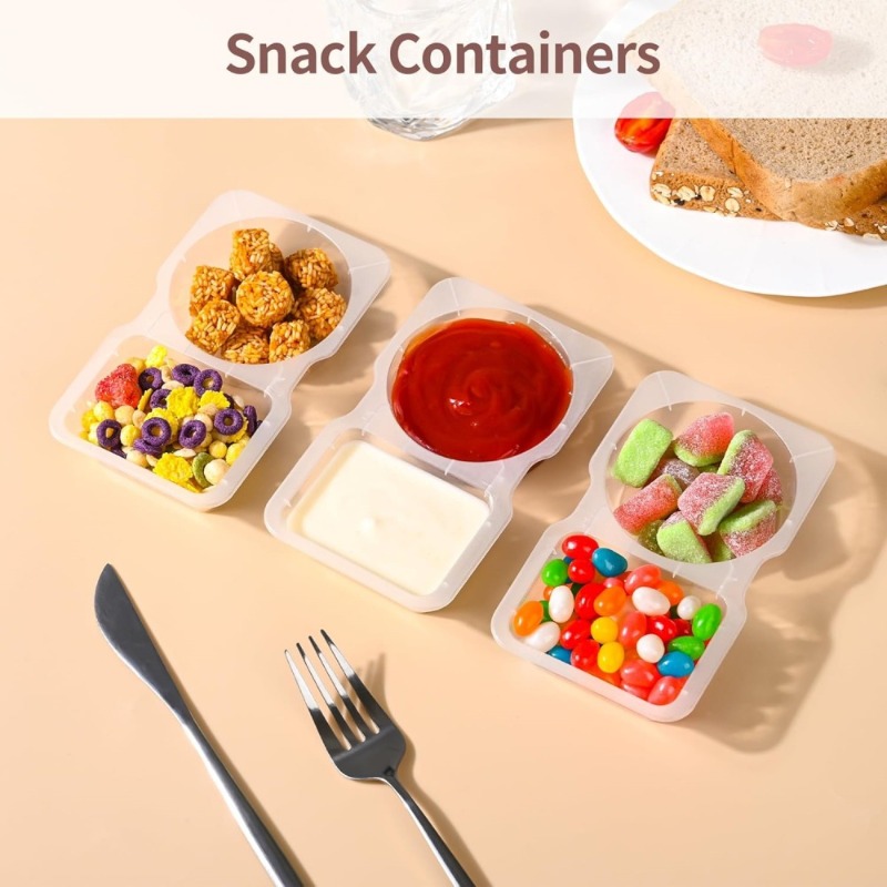 5/10/20/40PCS Double Compartme - Food And Snacks For Picnic 评论和价格