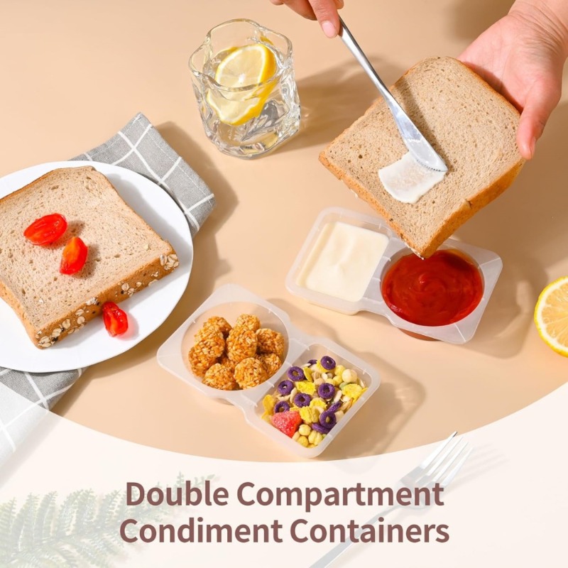 5/10/20/40PCS Double Compartme - Food And Snacks For Picnic 评论和价格