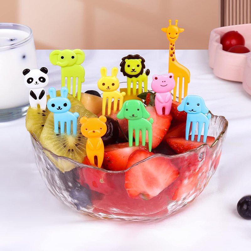 Mini Cartoon Fruit Forks For C - Food Snacks For Kids 评论和价格