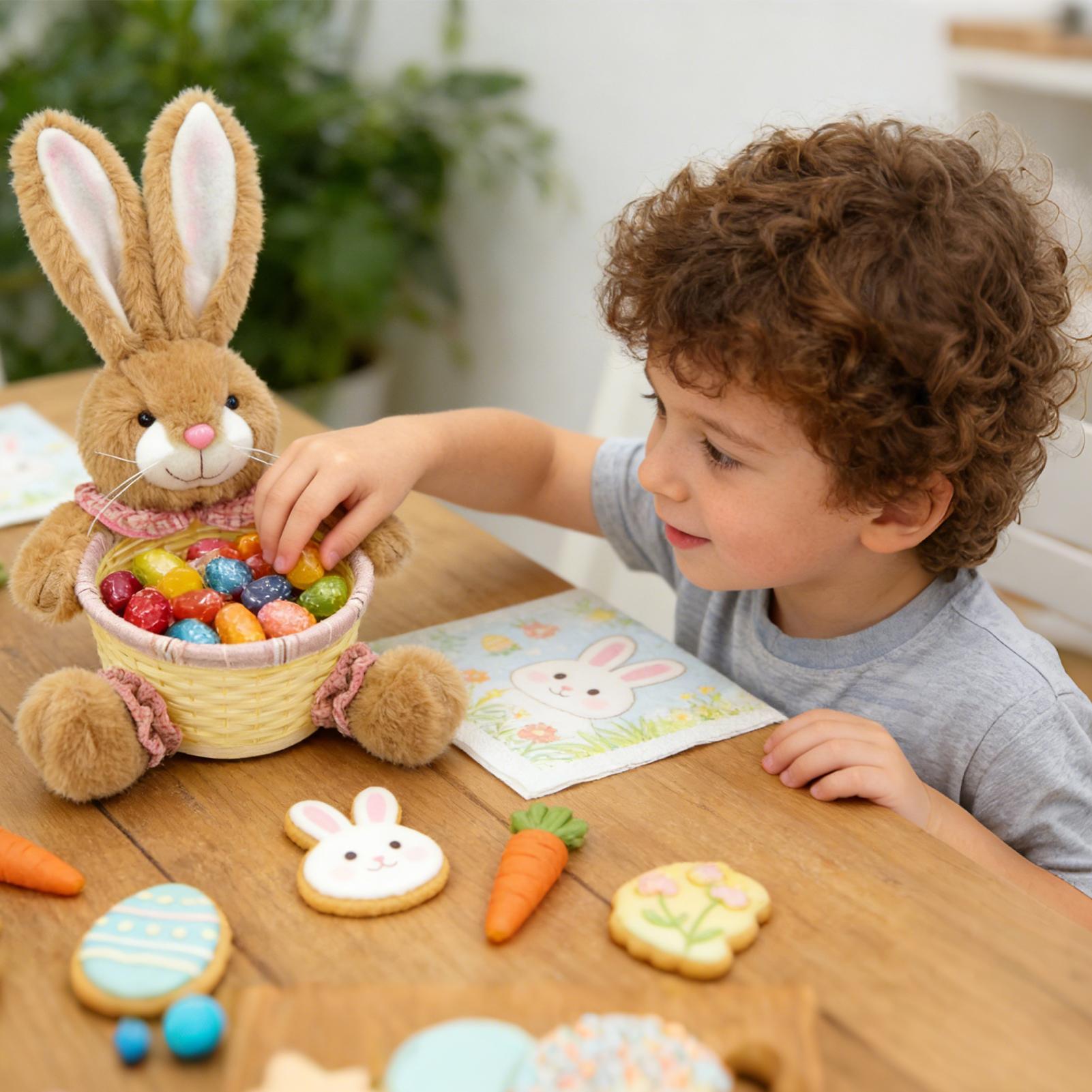 Easter Basket Cute Bunny Shape - Food Snacks For Kids Party 评论和价格