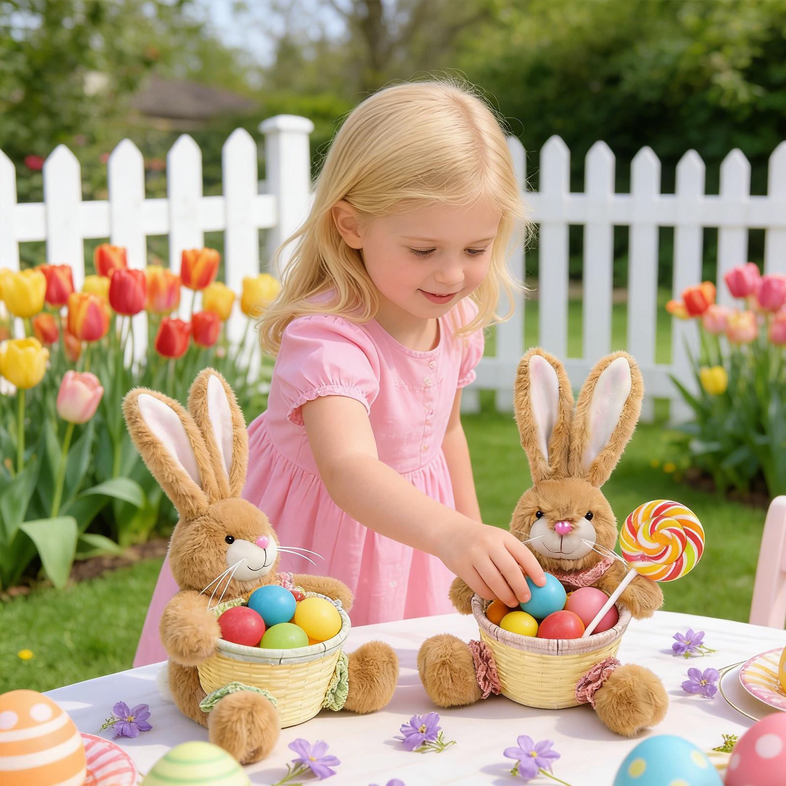 Easter Basket Cute Bunny Shape - Food Snacks For Kids Party 评论和价格