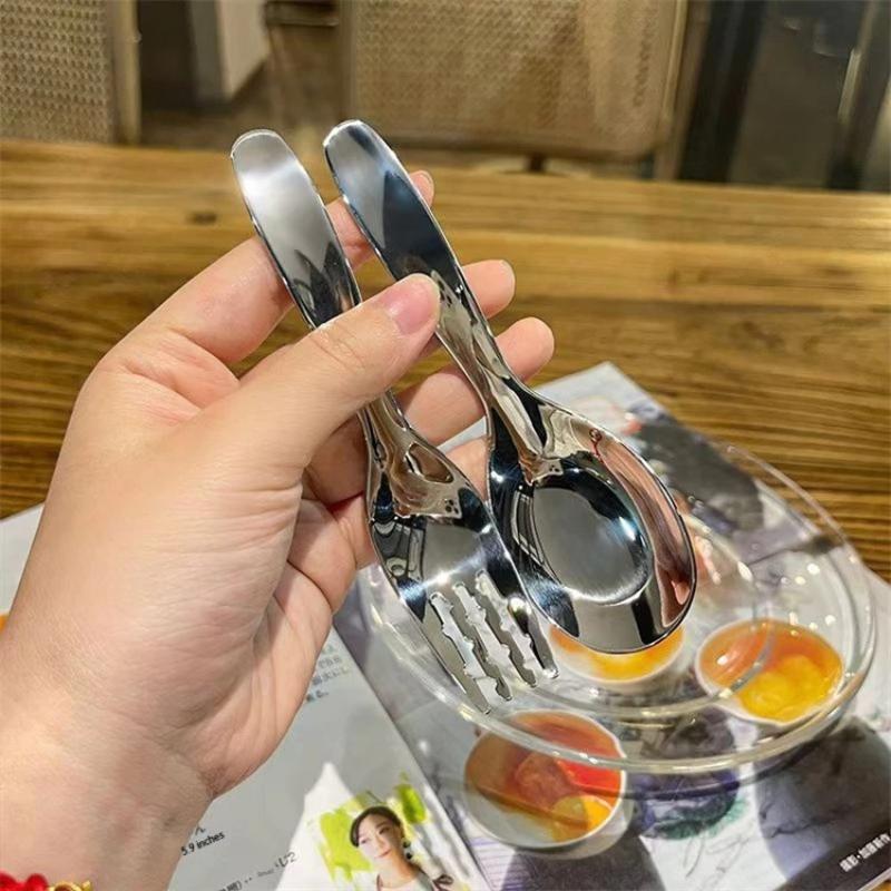 Compact Stainless Spoon And Fo - Food And Snacks Ideas 评论和价格