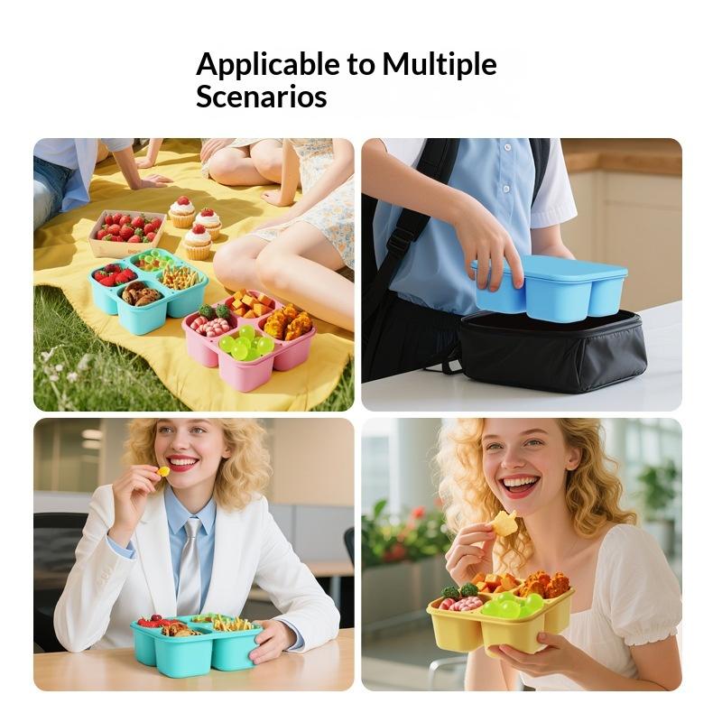Silicone Snack Box: Food Grade - Food And Snacks For Picnic 评论和价格